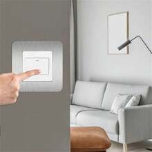 Bộ 1/2/4 tấm ốp công tắc vuông, bảo vệ công tắc bằng khung kim loại tự dính, không cần đấu dây, phù hợp với các công tắc tiêu chuẩn, miếng dán trang trí tường nhà, dễ dàng lắp đặt và tháo gỡ mà không gây hư hại. - A - Xem 7