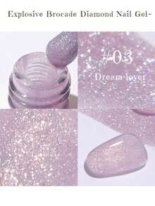 MISS SHAKA 10ml New Arrival Pink-Purple Glitter Nail Polish, 2026 Transparent Sparkling Whitening Nail Art Supplies, Valentine's Day - Multicolor - View 13