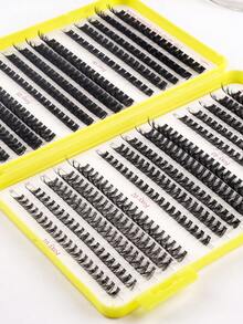 600PCS D Curl Fluffy Individual Lash Clusters 10D-150D, 10-18mm DIY Lash Clusters Extra Thick&Dramatic Volume&Ultra Soft&Super Light Reusable Individual Segmented False Eyelashes Eyelash Extension Kit For Self Use At Home Halloween&Cosplay&Daily Life - D - View 6