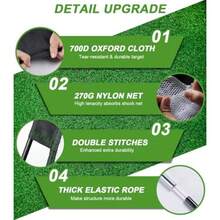Golf Net 10x7FT Golf Practice Net with Tri-Turf Mat for Outdoor Indoor All-in-One Golf Hitting Aid Nets for Backyard Training Driving Chipping Swing Gifts for Men/Him/Dad/Golfer - Negro - Ver 4