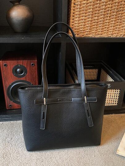 复古大容量手提包，高品质时尚单肩包，简约舒适真皮手提包，独特腋下包，适合工作、购物