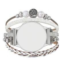 1pc Fashion Multi-Layer Faux Leather Watch Band, Compatible With Samsung Galaxy Watch, Garmin, Amazfit And Other 20mm/22mm Smart Watches, With Cross/Tree Of Life Accessory, Adjustable Metal Buckle (Band Only) - Multicolor - View 17