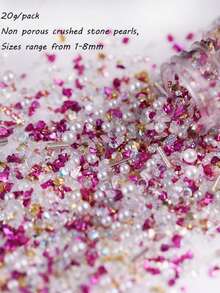 Serie azul Edición limitada de la atmósfera Estilo Ins Cuentas de arroz de vidrio Cuentas dispersas Pulsera y collar hechos a mano DIY a juego - Multicolor - Ver 25