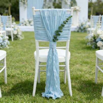 10 Stück 40*275cm Käsetuch Stuhlschärpe Schleifen, vielseitige Dekoration für Hochzeiten, Veranstaltungen, Partys, Hotels, Feiertage