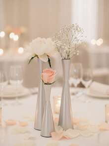 1 Pc/1 Set Tapered Waist Metal Craft Vase, Modern Light Luxury Twisted Pattern Flower Vase, Suitable For Dining Tables, Weddings, Birthdays, Living Rooms, Entryways, Tea Rooms, Tabletop Decorations, High-End Restaurants, Fireplace Mantels, Family Gatherings Celebrations, Decorative Ornaments, Yoga Meditation, Aromatherapy Spaces - Multiple Styles - View 12