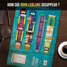 加勒比海失踪案：约翰失踪 - 成人未解之谜冷案游戏 - 个人、约会之夜、家庭之夜 - 密室逃脱桌游 - 寻找线索，解开谜团 - 彩色 - 查看 3