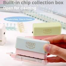 1pc 5-Hole MINI Cute DIY Punch, A5/B5/A4 Can Use, Infinite Creativity, Compact And Easy To Carry, Machine Can Hold Pendants, For Planner, Crafting, Journaling, Replacement Inner Pages - Mini 5-hole - View 9