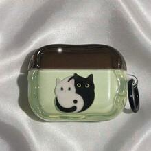 Cat-Themed Apple Wireless Earphone Protective Case, Compatible With Apple , Scratch-Resistant And Anti-Drop - Clear - View 13