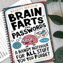 1本幽默头脑风暴密码螺旋笔记本 - 有趣实用的密码管理器，适合老年人、家庭/办公室收纳整理，内页为横格纸，奇幻主题 - A5 - 查看 6