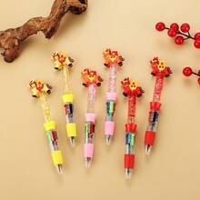 2026 Year Of The Horse New Red Neutral Pen, Cute Mini Horse Ballpoint Pen, Ins Style Multi-Color Stationery Suitable For Office, Party, New Year Gift, 4 Colors - Multicolor - View 5