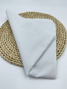 2pcs 50x50cm Linen-Like Fabric, Available In 3 Colors: Beige/Pink/White, Embroidery Cloth Suitable For Beginners, Punch Needle Enthusiasts, Cross-Stitch Masters, Sewing Creators, Can Be Used For Punch Needle, Cross-Stitch And Home Decor Projects - Two 50*50cm Imitation Linen Sheets - View 4