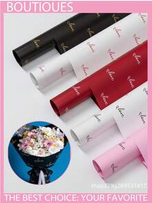 20 Tờ Giấy Gói Quà Hoa, Giấy Gói Quà Hoa Hình Trái Tim Ngày Valentine, Giấy Gói Quà Hoa Trang Trí Hình Trái Tim và Chữ "Tình Yêu" Lãng Mạn, Giấy Gói Quà Hoa, Giấy Gói Quà Hoa Chống Thấm Nước, Giấy Gói Quà Kiểu Châu Âu, Giấy Gói Quà Dày Chống Thấm Nước, Giấy Gói Bó Hoa, Thích Hợp Cho: Tự Làm Quà Tặng Thủ Công, Gói Hoa và Vật Dụng Trang Trí Hoa. - Màu hồng trong suốt - Xem 3