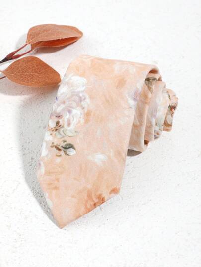 1 st herrmode elegant, prydlig blommig silkeslen slips, lämplig för fest, resor, värdskap, vardag, skola, bankett, scenmatchning