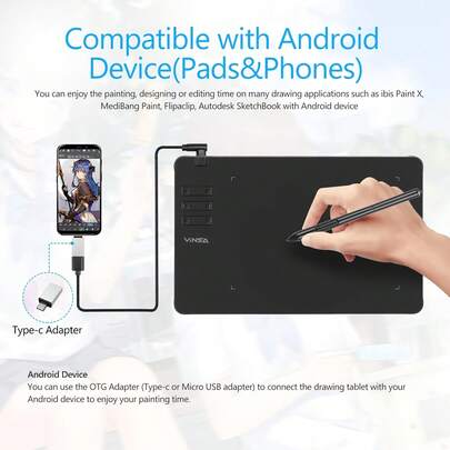 Cyfrowy tablet graficzny z rysikiem, kompatybilny z komputerami PC, telefonami komórkowymi, laptopami, systemami Android i Windows. Zasilany przez USB, przenośny, wytrzymały i łatwy w obsłudze. Idealny do prac artystycznych, projektowych i kreatywnych. Stylowy design z wysokiej jakości rysikiem.