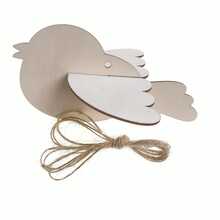 5pcs Unfinished Wooden Bird Decoration Set | Wooden Birds With Wings And Hanging Ropes, Suitable For Painting, Easter Crafts, Christmas Tree Decorations And Handmade Gift Materials, Rustic Style Decor - Multicolor - View 3