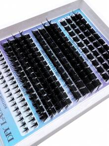 300D+200D+160D/60D+100D+60D 4款睫毛套装，包含下睫毛、尖刺睫毛和睫毛簇，246/182片装，俄罗斯睫毛嫁接套装，尖刺睫毛，3D浓密睫毛簇，60D/100D/160D/200D/300D下睫毛及尖刺睫毛簇，浓密单根睫毛簇嫁接，尖刺睫毛簇，DIY仙女/漫画风格睫毛 - D - 查看 7