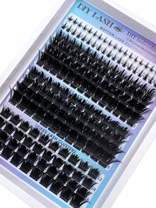 300D+200D+160D/60D+100D+60D 4款睫毛套装，包含下睫毛、尖刺睫毛和睫毛簇，246/182片装，俄罗斯睫毛嫁接套装，尖刺睫毛，3D浓密睫毛簇，60D/100D/160D/200D/300D下睫毛及尖刺睫毛簇，浓密单根睫毛簇嫁接，尖刺睫毛簇，DIY仙女/漫画风格睫毛 - D - 查看 5