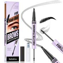HelloKiss Gel transparente para cejas 2 en 1 Lápiz de cejas de doble extremo Gel laminador de cejas Bolígrafo de cejas con punta de tenedor Cejas naturales y esponjosas Sujeción fuerte y larga duración Resistente al agua y a las manchas Sin copos blancos Fácil de usar para principiantes Maquillaje diario - Tubo morado multicolor - Ver 13