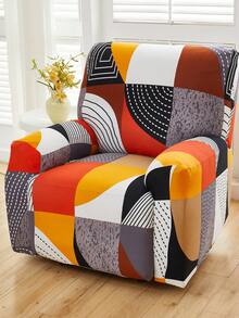 1 Set Of 4/6/8 Pcs Geometric Pattern Recliner Chair Covers, Printed Recliner Slipcovers, Stretch Sofa Covers, Suitable For Living Room Office Home Decor - Multicolor - View 8