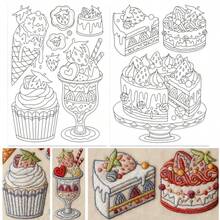 Cute Bear Dessert Pattern DIY Embroidery Kit Thread & Needle Self-Adhesive Water-Soluble Stickers - 2ST-a - View 6
