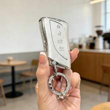 [ Side Diamonds ] 4 Buttons TPU Car Key Case Cover Shell Fob For Lexus ES200 / ES250 / ES300h / ES350 RX300 / RX350 / RX450h NX260 / NX350 / NX350h UX200 / UX250h IS300 / IS350 RC300 / RC350 LS500 / LS500h GX460 TX - Style 16 - View 18