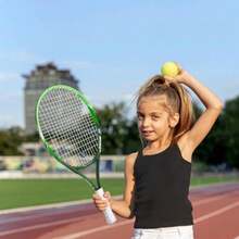 19" 23" 25" Tennis Racket Junior/Youth Tennis Racquet with Tennis Ball Carry Bag Overgrips Vibrations Dampers… - 19 pulgadas - Ver 7