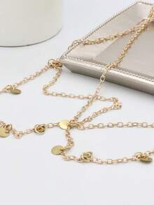 New European And American Sequin Wavy Tassel Chain Headband Hair Accessories - Multicolor - View 4