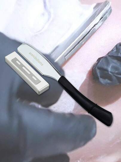 univinlions 6" 1pc Straight Sharp Barber Razor Shaver Beard Face Underarm Body Shaving In Common Use For Famours Japan Razors Blades 49mmX8mm