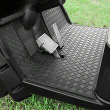 Golf Cart Floor Liner Mat 8mm Thick Rubber Full Coverage Only Fit for 2007-2016  Drive Gen1 G29 YDR Adventurer Carts Diamond Deluxe Non-Slip Front Feet Mat Replacement - Black Trim - Ribete negro - Ver 1