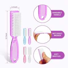 Nail Scrub Brush Set For Fingernail And Toenail Cleaning Grip Handle Manicure Pedicure Scrubber Brushes Kit For Women And Men - 1 - View 3