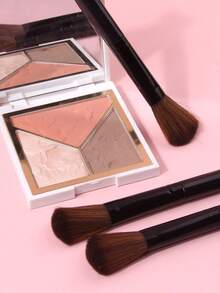 12pcs Soft Bristle Makeup Brush Set, Blush Brush, Powder Brush, Highlighter Brush, Contour Brush, Beginner Friendly Portable Cosmetic Tools - Black - View 5