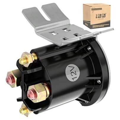 12V Golf Cart Solenoid Relay Assembly for  G22 G23 G27 G28 G29 Drive YDRA Gas 2003-up 4-Terminal 150A Continuous Solenoid Replace OEM JW1-H1950-00-00 JR3-H1950-00-00 J38-81950-01