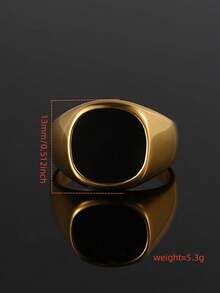 一枚时尚、霸气、简约的男士油滴戒指，个性化欧美复古时尚首饰，适合日常佩戴，也可作为礼物送给朋友。 - 滴油戒指 - 查看 2