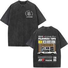 New Arrival Mens Clothes Tee Shirt Homme Anime  Drift AE86 Racing Car Takumi Fujiwara R34 Skyline GTR JDM Washed - màu đen - Xem 6