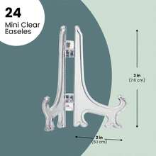 Juvale Mini Acrylic Easel Stands - 24-Pack, 3-Inch Clear Plastic - Display Stands For Collectibles, Trading Cards &Amp; Photos - Trắng - Xem 3