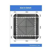 10 Tiles BLACK Modular Interlocking Ribbed Garage Flooring Tiles Heavy Duty - C - View 5