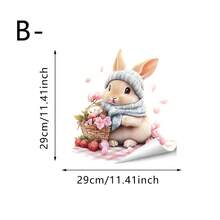 1/3pcs Cute Rabbit Window Clings, Romantic Valentine's Day & Easter Themed Stickers, Made Of Static Cling Vinyl Material, Double-Sided Design, Great For Living Room, Kitchen, Bathroom Spring Party Decor - Multicolor - View 15