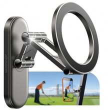 Upgraded Magnetic Golf Cart Phone Holder [Tri-fold+All Alloy] Golf Gifts for Men Women Him Golf Cart Accessories 2025 Stocking Stuffers Compatible with MagSafe  17-12 Fits EZGO Club Car - Negro - Ver 1