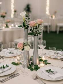 1 Pc/1 Set Tapered Waist Metal Craft Vase, Modern Light Luxury Twisted Pattern Flower Vase, Suitable For Dining Tables, Weddings, Birthdays, Living Rooms, Entryways, Tea Rooms, Tabletop Decorations, High-End Restaurants, Fireplace Mantels, Family Gatherings Celebrations, Decorative Ornaments, Yoga Meditation, Aromatherapy Spaces - Multiple Styles - View 9