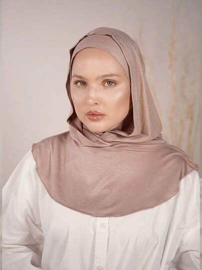 1顶拉法帽，弹性头巾，一体式头巾，遮住脖子，轻盈弹力面料，适合祈祷、旅行、工作、日常佩戴