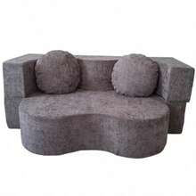 Sofá Cama Matrimonial DreamSoft con Cojines Decorativos En Color Gris - Gris Claro - Ver 7