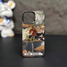 Funda para teléfono con un toque artístico de ensueño. Compatible con fundas ,  17,  16 Pro Max,  15 Pro Max,  13 y  12. Ofrece protección total contra golpes y caídas. Un regalo perfecto para familiares, amigos, seres queridos, novios/novias y para cualquier ocasión especial. - Negro - Ver 2