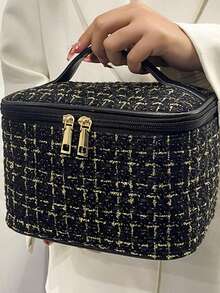 1pc Makeup Bag, Travel Organizer Bag, Cosmetic Bag, Toiletry Bag, Large Capacity Makeup Bag, Women Makeup Bag, Cosmetic Storage Bag, Travel Essentials, Multifunctional Bag, Handbag, Men Toiletry Bag - Cosmetic Bag - View 5