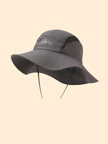 1pc Kids Large Brim Sun Protection Fishing Hat, Summer Boys Girls Outdoor Sports Casual Beach Hat, UV Protection Wide Brim Sun Hat - 1PC - View 6
