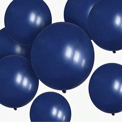 50pcs 12-Inch Navy Blue Balloons, Thick & Durable Latex Balloons Suitable For Graduation Party, Birthday, Kids Party, Wedding, Baby Shower, Decoration