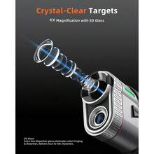 Dormie Golf Rangefinder with Slope800 Yards Laser Range Finder Golfing Aluminum Alloy Body Flag Pole Locking Vibration Slope Compensation 6X Magnification Rangefinder with Magnet - T100 Pro Blanco - Ver 6