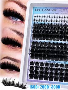 300D+200D+160D/60D+100D+60D 4款睫毛套装，包含下睫毛、尖刺睫毛和睫毛簇，246/182片装，俄罗斯睫毛嫁接套装，尖刺睫毛，3D浓密睫毛簇，60D/100D/160D/200D/300D下睫毛及尖刺睫毛簇，浓密单根睫毛簇嫁接，尖刺睫毛簇，DIY仙女/漫画风格睫毛 - D - 查看 13