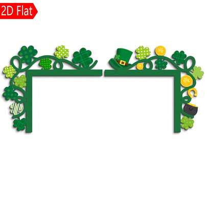 1件圣帕特里克节木质门饰，幸运挂牌，派对用品，家居窗户墙壁室内/室外2D平面装饰