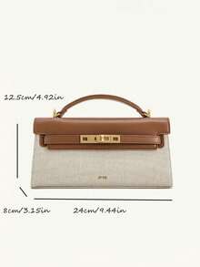 Chiếc túi phối màu nâu trắng này là một mẫu túi cao cấp nhẹ mới ra mắt năm 2025, với chất liệu da và họa tiết dệt phối màu độc đáo, làm nổi bật kết cấu. Khóa kim loại cổ điển và tinh tế phù hợp với quai xách ngắn, vừa thanh lịch vừa tiện dụng. - Nhiều màu - Xem 3