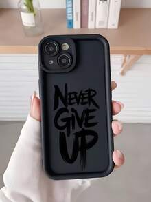 1pc Dopamine Inspirational Slogan Staircase Design Phone Case Compatible With Apple 16/17 Pro Max, Full-Body Shockproof Protective Cover, Minimalist Design, Cute Cartoon Style, Perfect Protection For Your Phone, Compatible With Honor X7/Galaxy A56 5G/ Smart 8/ Hot 40/Transsion Spark 30C/Spark Go 2024/ Note 14 5G/ Moto E22/E22i/ A54,International Version, Not The Domestic Version - Black - View 5